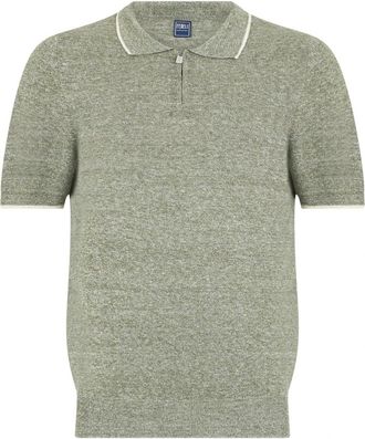 Fedeli Polo Sweater met Korte Mouwen - Heren - Polos - Groen - L - Katoen - Tops