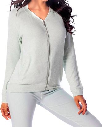 French Kyss Jamie Kashmira Bomber Jacket In Mint