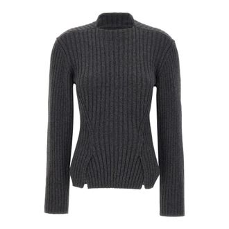 Victoria Beckham Dames, Truien, Grijs, Maat: XS Wol