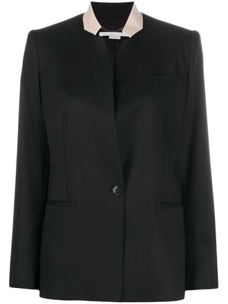 Stella McCartney Blazer met contrasterende revers - Zwart
