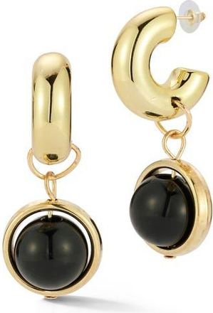 Sphera Milano Ball Drop Huggie Hoop Earrings in Gold at Nordstrom Rack