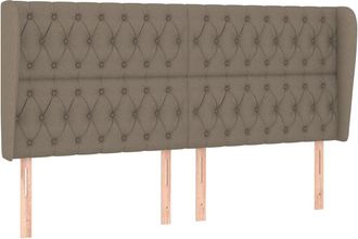 vidaXL Cabecero Con Orejas De Tela Gris Taupe 183x23x118/128 Cm Vidaxl
