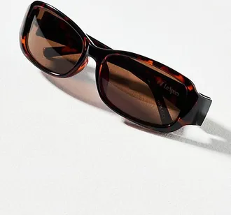 Le Specs Gigglemug Rectangle Wrapped Sunglasses