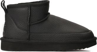 Kazar Wollen ge&iuml;soleerde leren sneeuwlaarzen - Dames - Winterlaarzen - Zwart - 35 EU - Wol - Schoenen