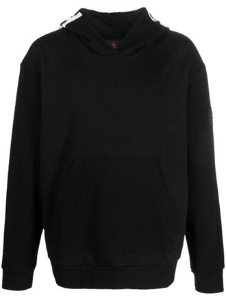 Peuterey logo-print cotton hoodie - Black