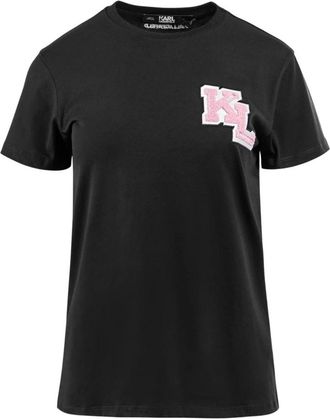 Karl Lagerfeld T-shirt - Dames - T-shirts - Zwart - L - Katoen - Tops