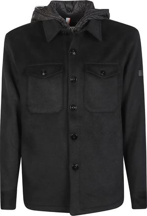 PMDS Premium Mood Denim Superior Piumino trapuntato con cappuccio - Nero