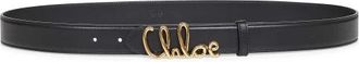 Chlo&eacute; Iconic Riem - Dames - Riemen - Zwart - M - Leer - Accessoires
