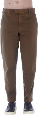 Berwich Chiaia Pantalone Over Fit - Heren - Chinos - Bruin - XL - Katoen - Broeken