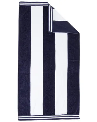 Superior Cabana Stripe Oversized Cotton Beach Towel