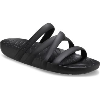Crocs Splash Strappy Slide Sandal in Black at Nordstrom Rack, Size 5