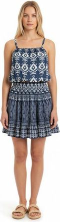 Change of Scenery Devon Tiered Mini Skirt in Tivara Ikat at Nordstrom, Size Medium/large