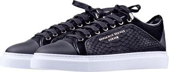 Benjamin Berner Low-Top Sneaker - Odin Black Python Cut White Sole - Gr. 41 (EU) - in Schwarz - für Damen