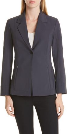 M.M.LaFleur Moreland OrigamiTech Travel Blazer in Cool Charcoal at Nordstrom, Size 12