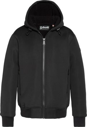 Schott NYC Schott Nyc, Hoodies & sweatvesten, Heren, Zwart, 2Xl, Polyester, Technical Hooded Gilet