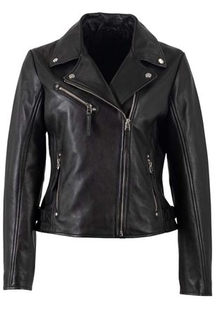 Mauritius Lederjacke MAURITIUS MWPasja, Damen, Gr. 4XL (48), schwarz, Obermaterial: 100% Schafsleder. Futter: 100% Baumwolle. &Auml;rmelfutter: 100% Polyester, unifa