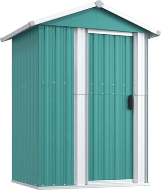 vidaXL Cobertizo De Jard&iacute;n Acero Galvanizado Verde 126x97,5x177 Cm Vidaxl