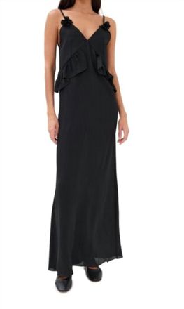 Kika Vargas Bel Crepe Dress In Black