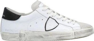 Philippe Model Prsx Basic Sneakers - Heren - Sneakers - Wit - 45 EU - Katoen - Schoenen