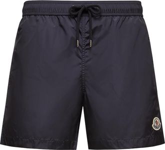 Moncler Moncler Logo Patch Swim Shorts, Men, Blue, Size: Xxl