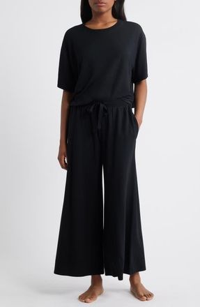 Open Edit Comfy Jersey Pajamas in Black at Nordstrom, Size X-Small