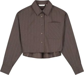 Olaf Hussein Dames, Blouses & Shirts, Bruin, Maat: L