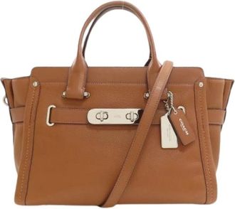 Coach Pre-owned Handbag - Dames - Vintage Handtas - Bruin - ONE Size - Leer - Vintage