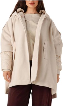 Beaumont Amsterdam Beige Cape Coat voor stijlvolle vrouwen - Dames - Zomerjassen - Beige - L - Wol - Jassen