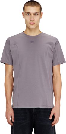Diesel Short-sleeve T-shirt with panels - T-Shirts - Man - Grey