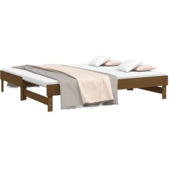 vidaXL Vidaxl - Dormeuse Estraibile Ambra 2x(75x190) cm Legno Massello di Pino