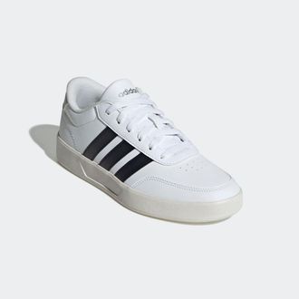 adidas Sneaker ADIDAS SPORTSWEAR BREAKNET 3.0, Damen, Gr. 38,5, schwarz-weiss (cloud wei&szlig;, core schwarz, silber metallic), Synthetik, Schuhe Sneaker