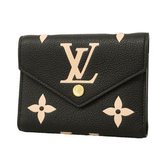 Louis Vuitton Beige Black Wallet (Tri-Fold) (Pre-Owned)