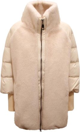 Martyl&ograve; Giubbotto Eco-Fur Down Padded Jacket - Dames - Jassen - Wit - S - Jassen