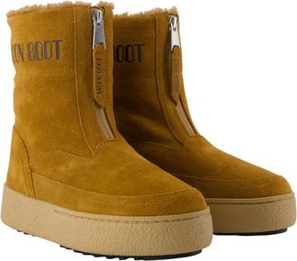 Moon Boot Womens Lara Ankle Boot Brown Calfskin