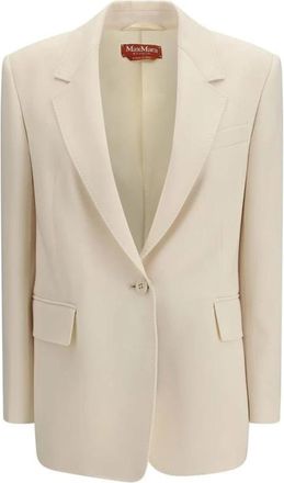 Max Mara Klassieke Triacetaat Blazer - Dames - Blazers - Beige - S - Jassen