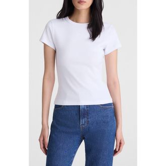 Madewell The 90s Crewneck Compact Cotton T-Shirt in White at Nordstrom, Size Xx-Large