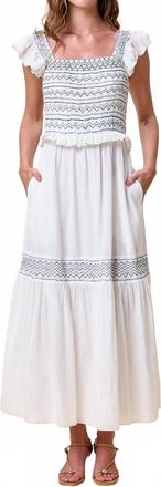 Cleobella Ginevra Ankle Dress In Ivory