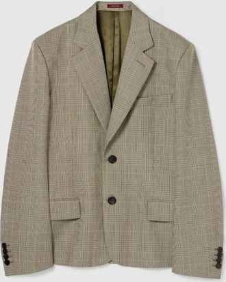 Gucci Prince Of Wales Wool Jacket, Beige, Ready-to-wear