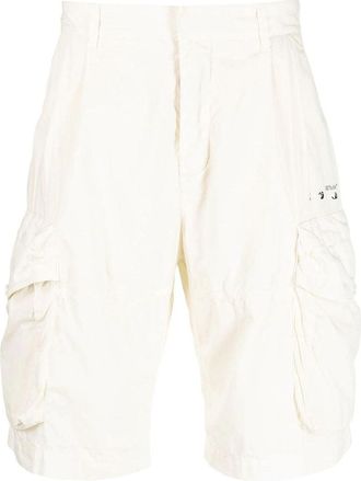 Off-white Mens Off-White Solid Color Casual Shorts White OMCB047R21FAB0017210