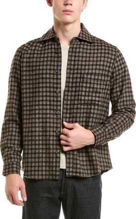 Reiss Jack Checked Wool-Blend Overshirt