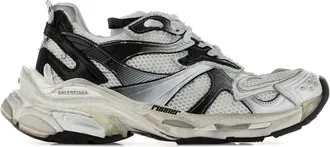 Balenciaga White Mesh Runner 2 Sneakers