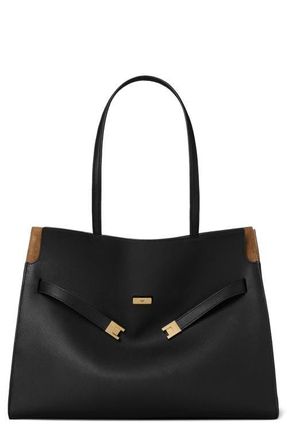 Tory Burch Lee Radziwill Leather Tote in Black at Nordstrom