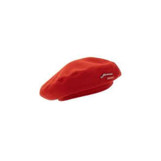 Barbour Hats, female, Red, Size: M Logo-brooch Beret