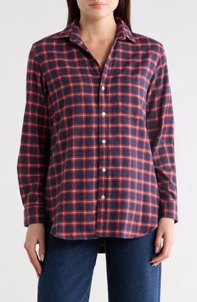 Frank & Eileen Joedy Cotton Button-Up Shirt in Red Blue White Plaid at Nordstrom Rack, Size Xx-Small