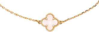 Van Cleef & Arpels 18K Gold Sweet Alhambra Bracelet 18K Yellow Gold And Mother Of Pearl (Authentic Pre-Loved)