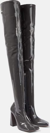 Amina Muaddi Marine Stretch 95 latex over-the-knee boots