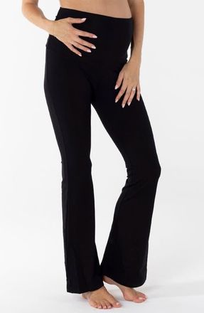 Angel Maternity New Deluxe Flare Black Legging at Nordstrom, Size Xx-Large