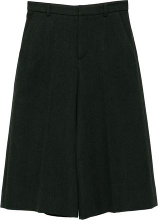 Saint Laurent Culottes in lana - Verde