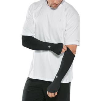 Coolibar Mens Performance Arm Sleeves - UPF 50+ Sun Protection - Backspin in Black at Nordstrom, Size Xx-Large