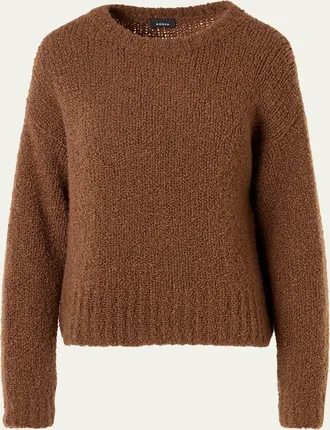 Akris Cashmere-Silk Boucle Knit Sweater